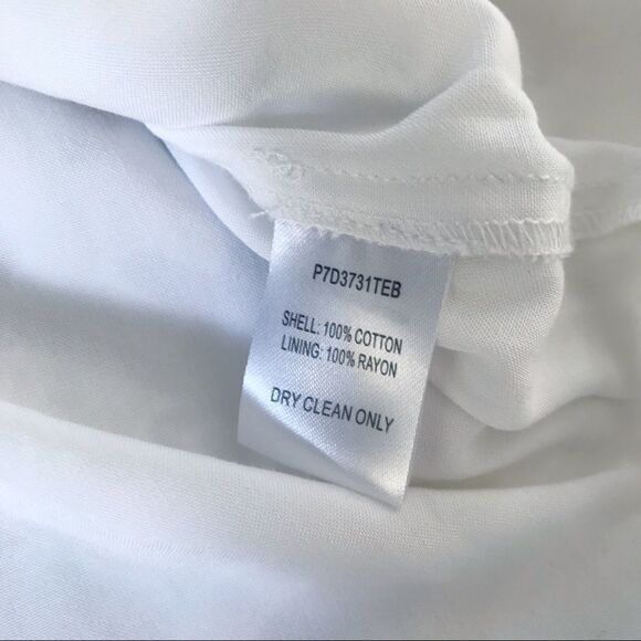 PARKER White One Shoulder Top Blouse Cotton Long Sleeve Ruffle Tassel XS New - Picture 9 of 16